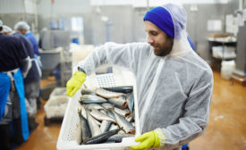 man carrying fish