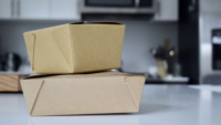 brown food packaging