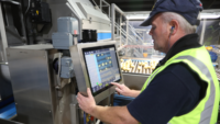 key potato sorter in use