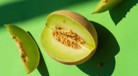 sliced honeydew galia melon